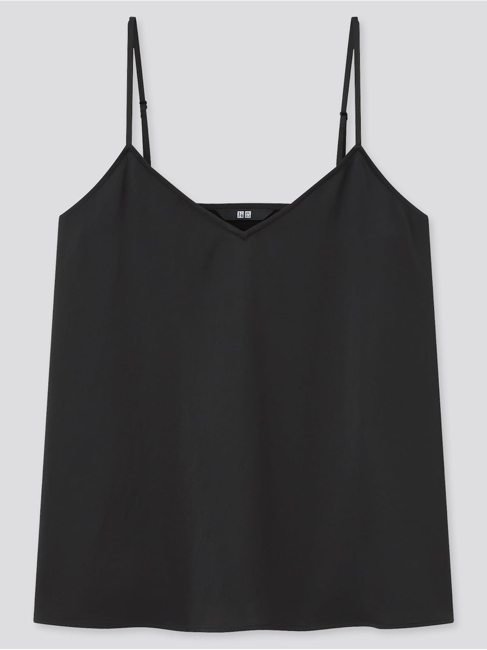 Uniqlo Classic Black V-Neck Adjustable-Strap Camisole